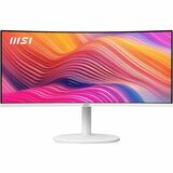 MSI Modern MD342CQPW 34" Class UW-QHD Curved Screen LCD Monitor - 21:9 - Black, White
