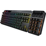 Asus ROG Claymore II Gaming Keyboard - Wired/Wireless Connectivity - RF - 2.40 GHz - USB 2.0 Interface - RGB LED - Previous Track, Play/Pause, Mute, Stop, Skip Backward, Skip Forward, Volume Control, Windows Lock Key Hot Key(s) - QWERTY Layout - PC - Opto-mechanical Keyswitch - Black