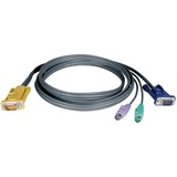 Eaton Tripp Lite Series PS/2 (3-in-1) Cable Kit for NetDirector KVM Switch B020-Series and KVM B022-Series, 15 ft. (4.57 m)