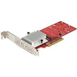 StarTech.com Dual M.2 PCIe SSD Adapter Card - x8 / x16 Dual NVMe or AHCI M.2 SSD to PCI Express 3.0 - M.2 NGFF PCIe (m-key) Compatible