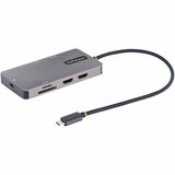 StarTech.com USB C Multiport Adapter, Dual HDMI, 4K 60Hz, 2x 5Gbps USB-A Hub, 100W Power Delivery, GbE, SD/MicroSD, USB C Mini Dock