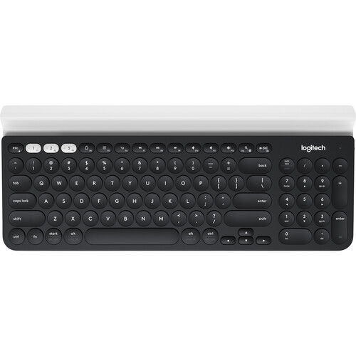 [12LogK780] Logitech keyboard Universal RF Wireless + Bluetooth QWERTY English Black, White