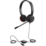 Jabra Evolve 30 II Headset - Stereo - Mini-phone (3.5mm), USB - Wired - 32 Ohm - 150 Hz to 7 kHz - Over-the-head - Binaural - Supra-aural - 3.94 ft Cable - Electret, Condenser, Noise Cancelling Microphone - Noise Canceling - Black - TAA Compliant