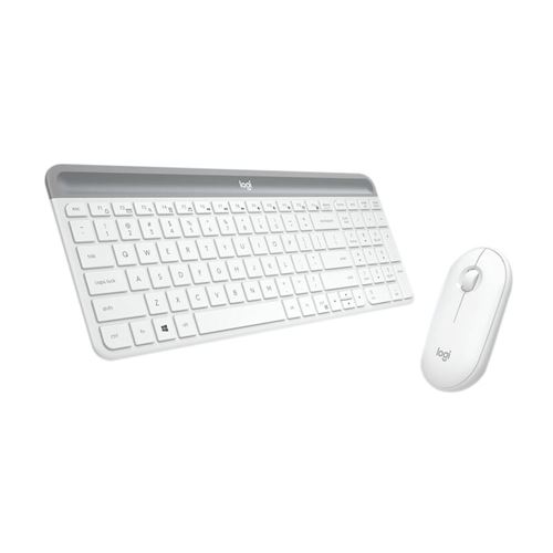 [12LogMK470-WHT] Logitech Slim Wireless Combo MK470 keyboard Mouse included Office RF Wireless White