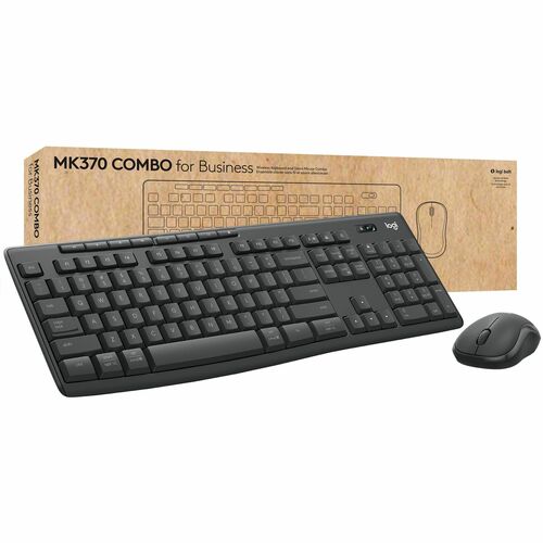 [12LogMK370] Logitech MK370 Combo for Business keyboard Mouse included Office RF Wireless + Bluetooth QWERTY US English Graphite