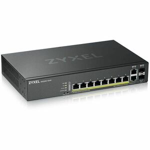 ZYXEL GS2220-10HP 8-Port Gigabit L2+ Managed and Nebula Pro Cloud Managed Switch | 8 PoE+ Ports at 180W with 2 SFP Uplinks