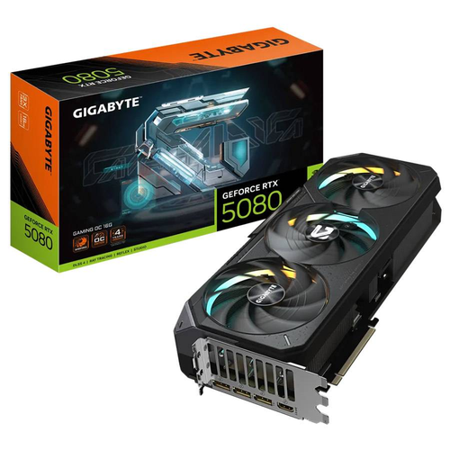 [34GBYTEGRTX5080-16-OC] GIGABYTE GeForce RTX 5080 GAMING OC 16G Graphics Card - 16GB GDDR7, 256bit, PCI-E 5.0, 2730MHz Core Clock, 3 x DisplayPort, 1 x HDMI