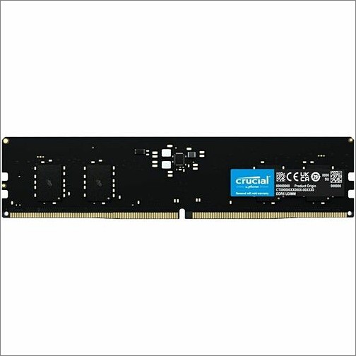 [15-8GBDDR5-5600-Crucial] Crucial 8GB (1x8GB) DDR5-5600 CL46 RAM Arbeitsspeicher memory module 5600 MHz ECC