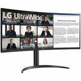 LG Ultrawide 34BR55QC-B 34" Class UWQHD Curved Screen LCD Monitor - 21:9 - Textured Black