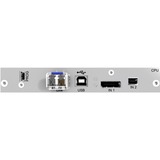 Black Box DKM Modular Card, DisplayPort 1.1 and USB HID over Fiber - 32808.40 ft Range - 4K - 3840 x 2160 Maximum Video Resolution - 2 x USB - DisplayPort - For Windows, Sun, Linux, Unix, Mac - TAA Compliant
