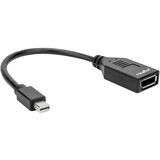 Rocstor Mini DisplayPort to DisplayPort video Adapter, 4K - Male/Female -Black