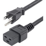 StarTech.com 10ft (3m) Heavy Duty Power Cord, NEMA 5-15P to C19, 15A 125V, 14AWG, Computer Power Cord, Heavy Gauge Power Cable
