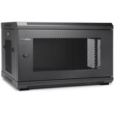 Rocstor SolidRack Wall Mount Rack Enclosure - Rocstor SolidRack 6U Wall Mount R106SH4 Rack Vented Enclosure - Front & Side Door Locks - 200 lb Maximum Weight Capacity - Assembled - 14.75" Rack Depth - Cold-rolled Steel - Optional Casters & Fans - 600mm x 450mm x 6U - ROHS & CE Certified - EIA-310-E & IP20 Protection Rating - VENTED WALLMOUNT STEEL CABINET - Black