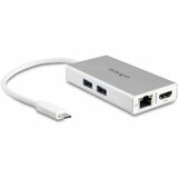 StarTech.com USB-C Multiport Adapter - USB-C Travel Dock w/ 4K HDMI - 60W PD Pass-Through, GbE, 2x USB-A - Mini USB Type-C Docking Station - USB-C travel dock w/ 4K 30Hz HDMI video display, 2x USB-A 3.0, GbE, 60W PD Pass Through - Portable mini dock w/ 10in cable - USB C multiport adapter for USB Type-C/Thunderbolt 3 laptops, Ultrabooks, Chromebook, tablets, phones - Windows/macOS/Android