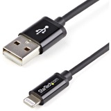 StarTech.com 2m (6ft) Long Black Apple�® 8-pin Lightning Connector to USB Cable for iPhone / iPod / iPad