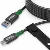 Plugable USB C to USB A Cable, USB 3.2 Gen 2 USB Cables, 3A (15W) Charging USB C Data Cable - 5Gbps for iPhone 15, iPad, Samsung Galaxy, Tablets, Laptops, 6 Feet with Cable Management Strap