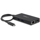 StarTech.com USB-C Multiport Adapter - USB-C Travel Dock w/ 4K HDMI - 60W PD Pass-Through, GbE, 2x USB-A - Mini USB Type-C Docking Station - USB-C travel dock w/ 4K 30Hz HDMI video display, 2x USB-A 3.0, GbE, 60W PD Pass Through - Portable mini dock w/ 10in cable - USB C multiport adapter for USB Type-C/Thunderbolt 3 laptops, Ultrabooks, Chromebook, tablets, phones - Windows/macOS/Android