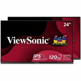 ViewSonic VA2456A-MHD_H2 Dual Monitor Pack Head-Only 1080p IPS Frameless Monitors with 120Hz, Eye Care, VESA Mountable, HDMI, DisplayPort and VGA Inputs for Home and Office