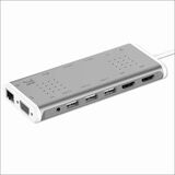 SMK-Link USB-C 100W 14-Port Mini Docking Station with Dual HDMI 4K Multi-Stream Triple Video, VGA, 12 Inch Data Cable, 5 x USB-A Ports, GbE USB-C, Audio in / out Port