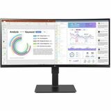 LG Ultrawide 34BQ77QE-B 34" Class UWQHD Curved Screen LED Monitor - 21:9 - Textured Black