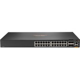 HPE 6300F 24-port 1GbE and 4-port SFP56 Switch - 24 Ports - Manageable - 3 Layer Supported - Modular - 4 SFP Slots - 63 W Power Consumption - Twisted Pair, Optical Fiber - 1U - Rack-mountable - Lifetime Limited Warranty