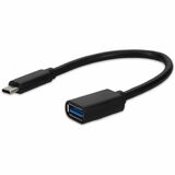 AddOn USB C 3.1 Male to USB A 3.0 Female Black Adapter