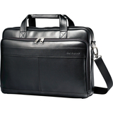 Samsonite Carrying Case (Briefcase) for 15.6" Notebook - Black - Leather Body - Checkpoint Friendly - Shoulder Strap, Handle - 11.6" Height x 15.8" Width x 2.5" Depth - 1 Each
