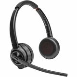 Poly Savi 8400 Office 8420 Headset - Microsoft Teams Certification - Stereo - Wireless - Bluetooth/DECT - 590.6 ft - 20 Hz to 20 kHz - On-ear, Over-the-head - Binaural - Supra-aural - Noise Cancelling Microphone - Black
