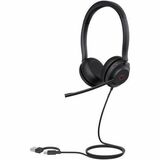 Yealink USB Wired Headset - Microsoft Teams Certification - Stereo - USB Type A, USB Type C - Wired - 32 Ohm - 20 Hz to 20 kHz - Over-the-head - Binaural - Supra-aural - 4.92 ft Cable - Noise Cancelling, Electret Condenser Microphone - Noise Canceling - Black