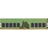 Kingston 8GB DDR4 SDRAM Memory Module - For Server - 8 GB - DDR4-3200/PC4-25600 DDR4 SDRAM - 3200 MHz Single-rank Memory - CL22 - 1.20 V - ECC - Unbuffered - 288-pin - DIMM - Lifetime Warranty