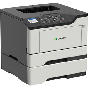 Lexmark MS520 MS521dn Desktop Laser Printer - Monochrome - 46 ppm Mono - 1200 x 1200 dpi Print - Automatic Duplex Print - 350 Sheets Input - Ethernet - 120000 Pages Duty Cycle - Plain Paper Print - Gigabit Ethernet - USB
