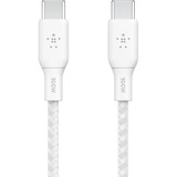Belkin USB-C to USB-C Cable 100W - 9.80 ft USB-C Data Transfer Cable for MacBook, Chromebook, Notebook, iPad, USB Device, MacBook Pro, PC, AirPods Pro, iPad Air, iPad mini, iPad Pro, ... - First End: 1 x USB 2.0 Type C - Male - Second End: 1 x USB 2.0 Type C - Male - 480 Mbit/s - Shielding - White - 1 / Pack