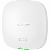 HPE Instant On AP32 Tri Band IEEE 802.11ax 3.60 Gbit/s Wireless Access Point - Indoor - 2.40 GHz, 5 GHz, 6 GHz - MIMO Technology - 1 x Network (RJ-45) - 2.5 Gigabit Ethernet - 11 W - Ceiling Mountable, Wall Mountable, Rail-mountable, Flush Mount - 5