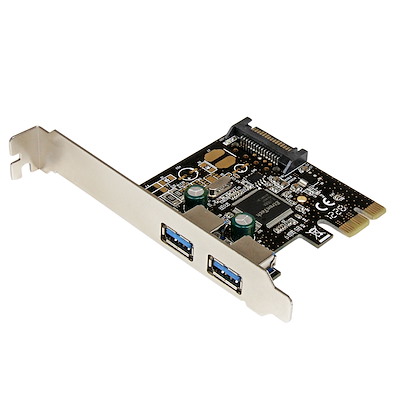 [02PCIE2USB3] StarTech.com 2 Port PCI Express PCIe SuperSpeed USB 3.0 Controller Card w/ SATA Power
