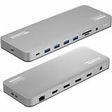 Plugable USB C Laptop Docking Station, Dual Monitor 4K 60Hz for Apple Mac M1/M2/M3, 2x HDMI or 2x DisplayPort