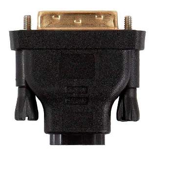 [04HDMIf2DVIDm] Monoprice cable gender changer DVI-D HDMI Black