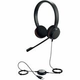 Jabra Evolve 20 Headset - Microsoft Teams Certification - Stereo - USB Type A, USB Type C - Wired - 32 Ohm - 150 Hz to 7 kHz - Over-the-head, On-ear - Binaural - Supra-aural - 3.94 ft Cable - Electret Condenser Microphone - Black