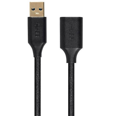 [04USB3-03Ext] Monoprice USB cable USB 3.2 Gen 1 (3.1 Gen 1) 0.9 m USB A Black