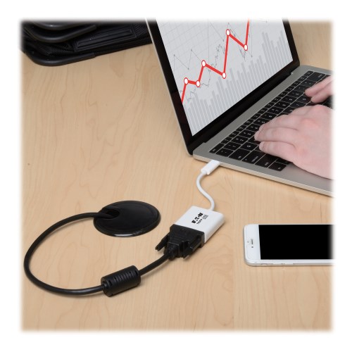 [04USBcDVIAdapt] Tripp Lite USB-C to DVI Adapter with Alternate Mode - DP 1.2, White