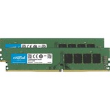 Micron 16GB (2 x 8GB) DDR4 SDRAM Memory Kit - For Desktop PC - 16 GB (2 x 8GB) - DDR4-3200/PC4-25600 DDR4 SDRAM - 3200 MHz - CL22 - 1.20 V - Non-ECC - 288-pin - DIMM - Lifetime Warranty