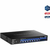 TRENDnet 12-Port 10G Web Smart Switch, TEG-7124WS, 8 x 10G RJ-45 Ports, 4 x SFP+ Slots, Ethernet Splitter, NDAA & TAA Compliant, Rack Mountable Housing, Lifetime Protection, Black