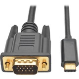 Eaton Tripp Lite Series USB-C to VGA Active Adapter Cable (M/M), Black, 16 ft. (4.9 m)
