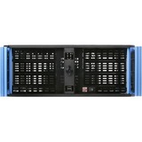 iStarUSA 4U Compact Stylish Rackmount Chassis - Rack-mountable - Black, Blue - Aluminum, Zinc-coated Steel - 4U - 10 x Bay - 0 - ATX, Micro ATX Motherboard Supported - 2 x Fan(s) Supported - 6 x External 5.25" Bay - 2 x External 3.5" Bay - 2 x Internal 3.5" Bay - 7x Slot(s) - 2 x USB(s)