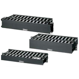 PANDUIT PatchLink Horizontal Cable Manager - Cable Manager - Black - 1U Rack Height x 19" Panel Width