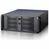 iStarUSA 4U Compact Stylish Rackmount Chassis - Rack-mountable - Black, Black - Aluminum, Steel - 4U - 9 x Bay - ATX, Micro ATX Motherboard Supported - 2 x Fan(s) Supported - 7 x External 5.25" Bay - 1 x External 3.5" Bay - 1 x Internal 3.5" Bay - 2 x USB(s)