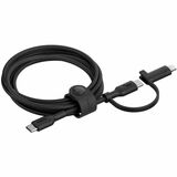 Belkin BoostCharge Pro 2-in-1 Cable with USB-C and Lightning Connector - 5 ft Lightning/USB-C Data Transfer Cable for iPad Air, iPad, MacBook Air, MacBook Pro, iPhone, Smartphone, AirPods Pro, iPad Pro, AirPods, AirPods Max, MacBook, ... - First End: 1 x USB Type C - Male - Second End: 1 x Lightning - Male, 1 x USB Type C - Male - 480 Mbit/s - MFI - Black
