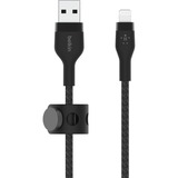Belkin USB-A Cable with Lightning Connector - 3.30 ft Lightning/USB Data Transfer Cable for iPhone, iPad, iPod, iPad Pro, iPad Air, iPad mini - First End: 1 x USB Type A - Male - Second End: 1 x Lightning - Male - MFI - Black