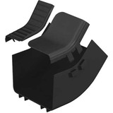 Panduit FiberRunner&reg; Inside Vertical 45 Degree - Black - 7.04" Length - Polycarbonate - 1 Pack