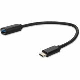 AddOn 1ft USB C 3.1 Male to USB A 3.0 Female Black Cable