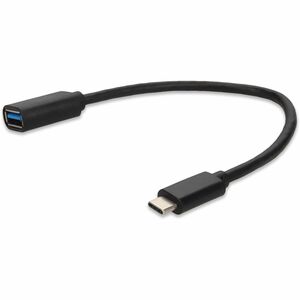 AddOn 1ft USB C 3.1 Male to USB A 3.0 Female Black Cable